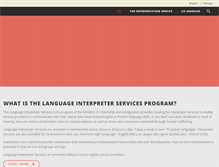 Tablet Screenshot of languageinterpreters.on.ca